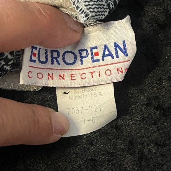 Vintage European Connection Plaid Floral Mini Dress Women Size 7/8 - Picture 5 of 7